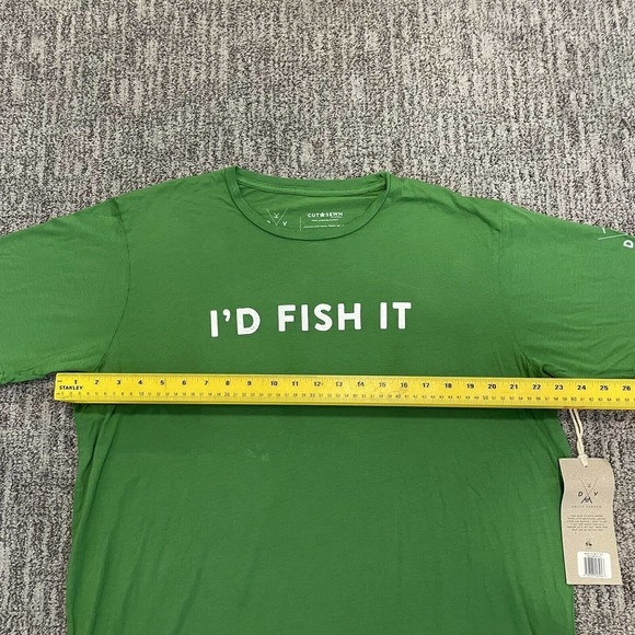 Dolly Varden I'd Fish It Fishing T-Shirt - XL Green NEW With Tag - Picture 3 of 5